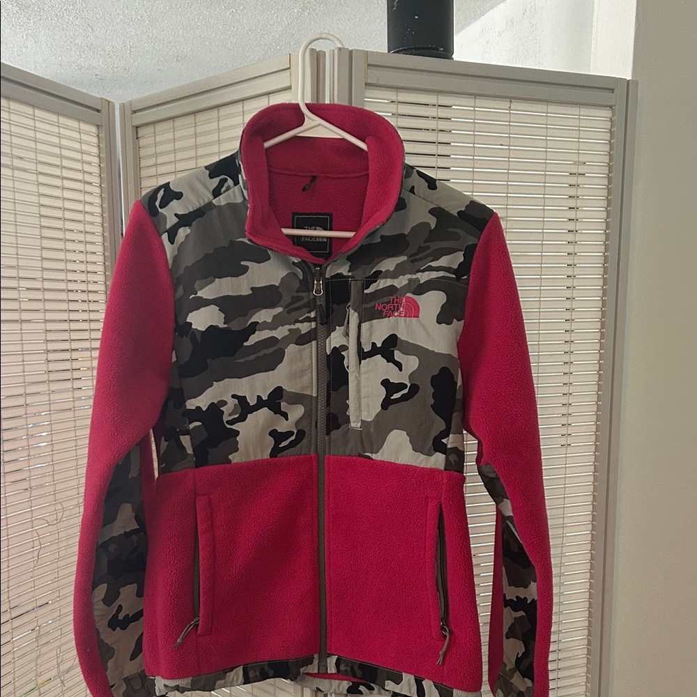 The North Face Pinkand Camouflage Fleece Jacket